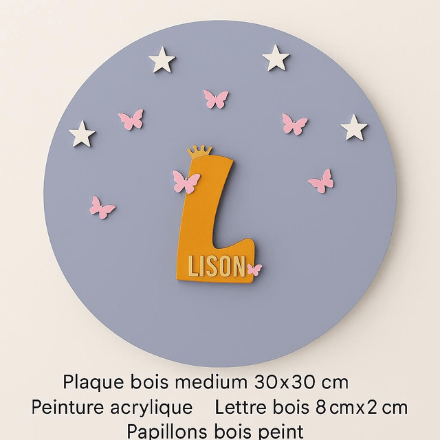 Plaque porte prénom à personnaliser 