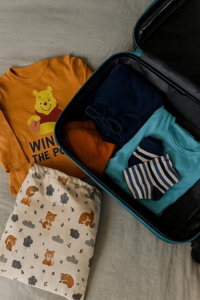 Lot de pLot de 7 Pochons de Voyage pour Enfant – Organisation Douce et Pratiqueochon de voyage