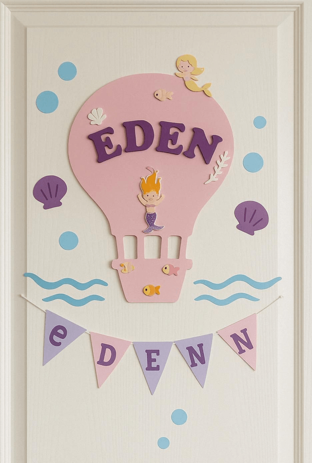 Plaque de Porte Prénom Personnalisée – Une Déco Magique pour Enfant